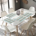 thumbnail image 4 of Placemats Set of 6, Teal Brown Stripe Waves Place Mats Lines Striped Tablemats Washable Placemat Table Decoration for Kitchen Table Dinner Party Home Decor Indoor Outdoor 13x19 Inch, 4 of 9
