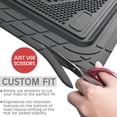 thumbnail image 6 of Car-Grand All Black rubble heavy duty car floor mats all weather durable full set anti-slip waterproof automotive floor mats for woman girly cute trim-to-fit for car SUV ruck, 6 of 7