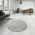 thumbnail image 4 of Ahgly Company Machine Washable Indoor Square Industrial Modern Pale Silver Gray Area Rugs, 6' Square, 4 of 7