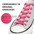 thumbnail image 3 of 1pair Double Layers Flat Shoe Laces Strings Hot Pink for Sneakers Tennis Shoes, 3 of 6
