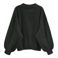 thumbnail image 2 of HBFAGFB Chandails en Molleton Col Rond Mode Automne Décontracté Polyvalent Manches Longues T-Shirt Noir Taille TG, 2 of 5