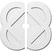 thumbnail image 3 of Ekena Millwork CMP18CE2-02000 18 in. OD x 2 in. ID Square Charlotte Architectural Grade PVC Contemporary Ceiling Medallion - 2 Piece, 3 of 4