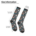 thumbnail image 2 of Sikiie Coffee Lover Print Knee Socks, High Socks Long Stretchy Sock Women Knee High Stocking, Long Socks for Women, 2 of 6