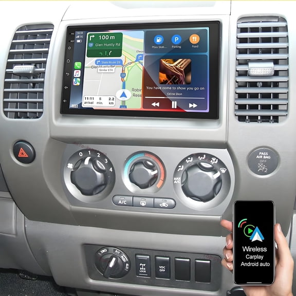 Eforcase Car Radio for Nissan Frontier 2005-2009: 7 Inch 1280 * 768 HD Car Stereo with Wireless CarPlay Android Auto GPS FM Bluetooth WiFi SWC Backup Camera