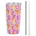 thumbnail image 1 of Vaso de acero inoxidable con tapa y diseño de helado, taza térmica portátil de 20 oz, 1 of 7