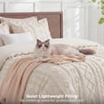 thumbnail image 4 of U by Bedsure Tufted Boho Comforter Set Full, Beige, 3 Pieces Farmhouse Shabby Chic Embroidery Bedding Set, Soft Jacquard Comforter for All Seasons, 4 of 9