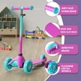 thumbnail image 3 of XJD Kids Scooter Kick Scooter 3 Wheel Adjustable Height Light up LED Wheels for Kids Boys Girls Ages 2-5, 3 of 12