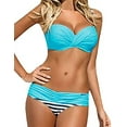 thumbnail image 1 of Ensembles de Bikini Rehausseur pour Femmes, Maillots de Bain 2 Pcs, Maillots Patchwork, 1 of 7