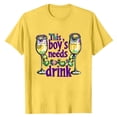 thumbnail image 2 of Nmnitkp Mens Shirts Crew Neck Funny Shirts Print Cool T Shirts Graphic Design Casual Summer Short Sleeve Fashion Tees Shirt for Men Yellow,L, 2 of 5