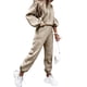 thumbnail image 3 of Conjunto de chándal de 2 piezas para mujer, de forro polar, para entrenamiento, para correr, 3 of 3