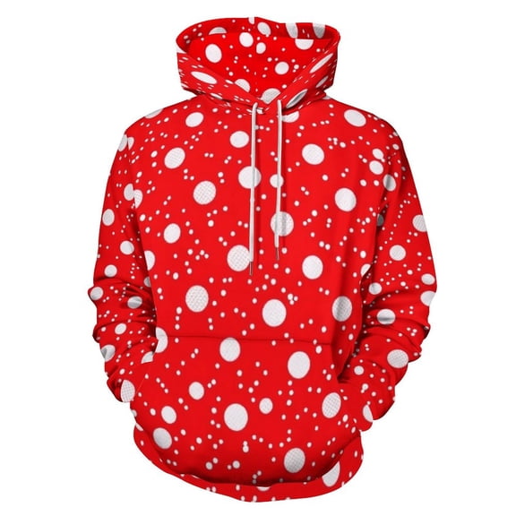Red Polka Dot Pattern Men's Women New Sweatshirt Hoodie Men's Plus Size Sweatshirt Hooded Sweatshirt 3d Printed Street Men's Cloth