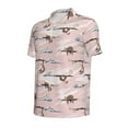 thumbnail image 2 of Balery Cloud Sloth Printed Men’s Short Sleeve Polo Shirt, Midweight Men's Shirt,Golf Polo shirts -Small, 2 of 9