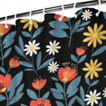 thumbnail image 3 of Pioneer Flower Floral Print Pattern Shower Curtain 84"x72", Bathroom Decorative Shower Curtain Set with 12 Hooks, Waterproof Washable, 3 of 6
