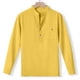 thumbnail image 5 of Blusa y camisa de manga larga con cuello alto para hombre, informal, de color liso, con botones, de media manga, con cuello alto y bolsillo, de poliéster., 5 of 9