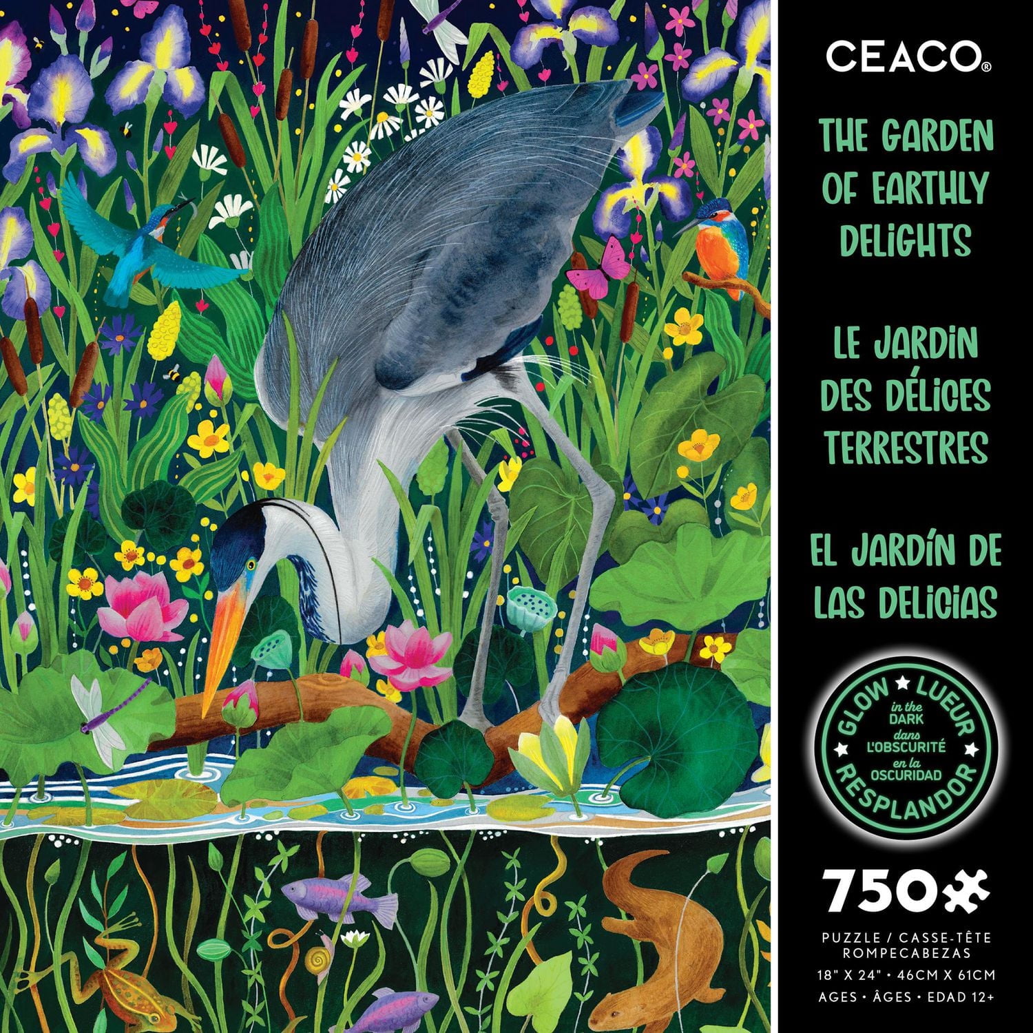 Ceaco Glow The Garden fo Earthly Delights 750pc Puzzle
