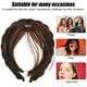 thumbnail image 5 of Pelucas sintéticas de moda con diadema, flequillo y extensiones de cabello para mujeres y niñas (marrón oscuro), 5 of 8