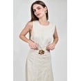 thumbnail image 4 of Maxi vestido con detalle metalico Roman Fashion /Juvenil, 11038 (Arena) beige M, 4 of 5