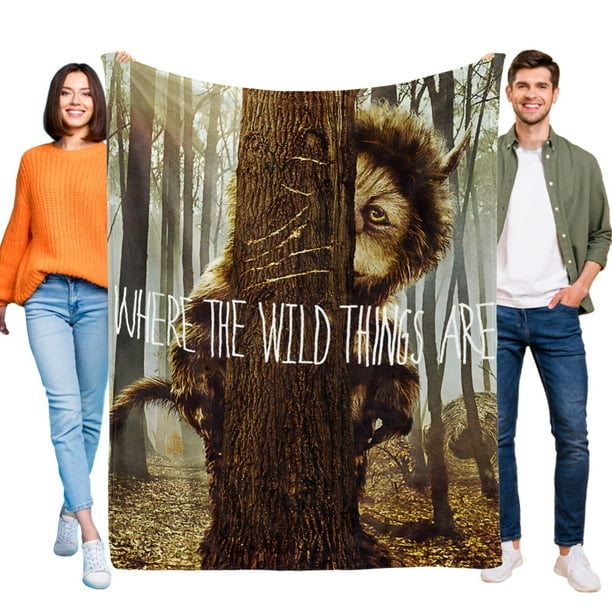 Donde Viven los Monstruos anti-pilling, suave, ligera, esponjosa y acogedora de lujo para hogar y cocina – Perfecta para niños y adultos, 100 x 150 cm