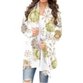 thumbnail image 2 of Cardigans pour Femmes Cardigan à Manches Longues Imprimé Floral Veste Cardigan Manches 3/4 en Solde, 2 of 6