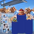 thumbnail image 6 of ABPETE Royal Blue Cylinder Covers Set of 3 Spandex Cylinder Stand Cover Cake Pedestal Stand Cloth Round Pillar Covers Cylinder Stands for Party Covers for Wedding Birthday Decor(Not Included Stands), 6 of 15