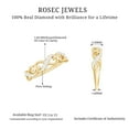 thumbnail image 6 of Rosec Jewels Natural Diamond Infinity Band Ring (HI-SI Quality) - Half Eternity Ring for Valentines Day - Ready to Gift, 18K Yellow Gold, US 3.50, 6 of 9