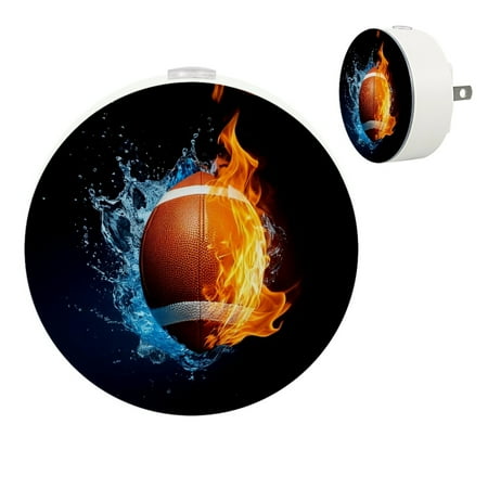 

YZUOUZY Night Light Small Lamp Bedroom Lamps Set of 2 Ball Football Fire Water