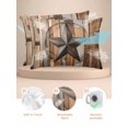 thumbnail image 2 of Satin Pillowcases Queen Size, Western Texas Vintage Farmhouse Wooden Silk Pillow Cases for Hair and Skin with Zipper 2 Pack, Country Star Brown Smooth Throw Pillow Covers for Sleeping, 20"x30", 2 of 6
