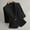Black#2, variant on GaThRRgYP Blazer Jackets for Women Button up,Women's Fashion Casual Solid Color Pocket Turndown Collar 3/4 Sleeve Blouse Blazer Black S