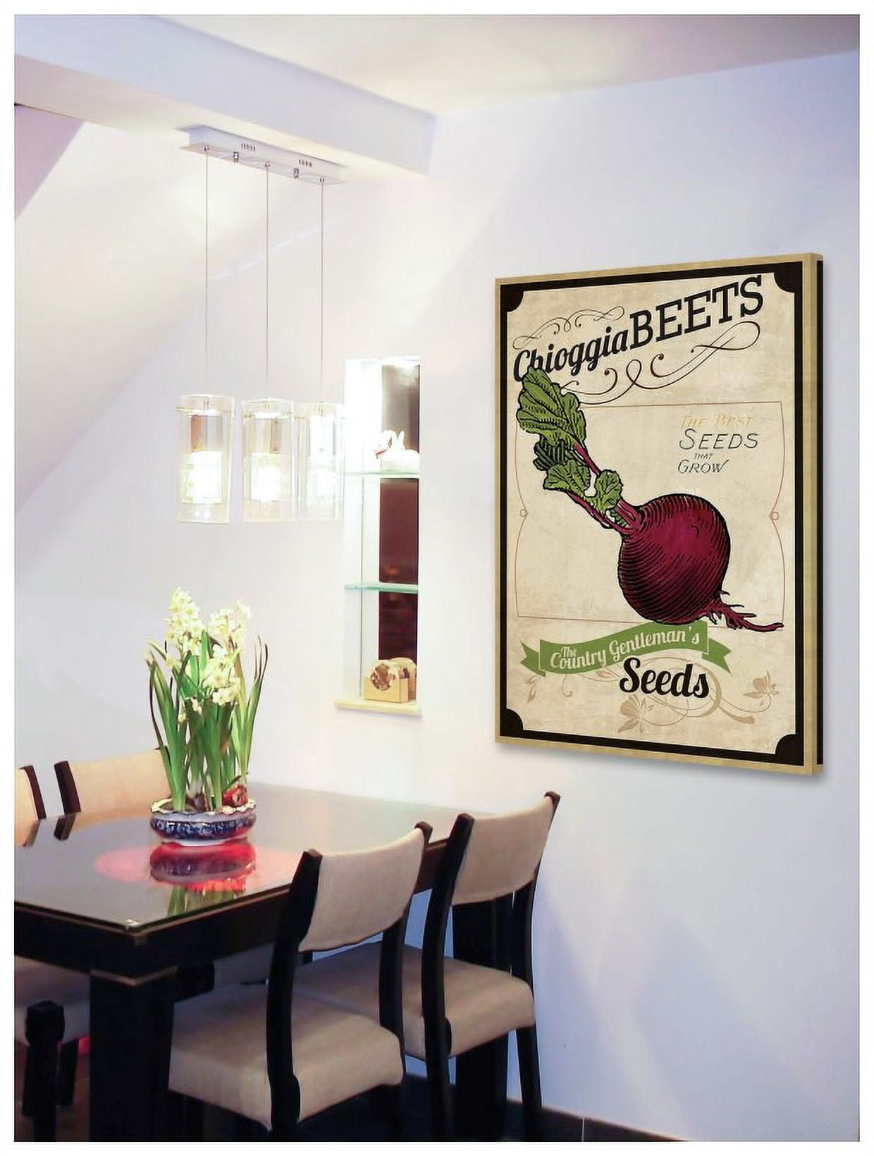 "Seed Packet Beet" Painting Print on Wrapped Canvas