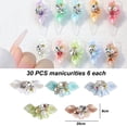 thumbnail image 2 of 30 piezas de dijes para uñas, dijes para uñas de flores de resina, decoraciones para decoración de uñas con forma de perlas de flores, 2 of 5