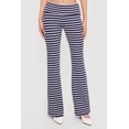 thumbnail image 3 of Women's Striped Fold Over Flare Pants, 3 of 4
