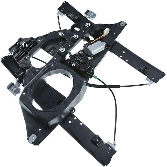 A-Premium Power Window Regulator with Motor and Panel Replacement for Ford Expedition Lincoln Navigator 2007-2017 Front Right Passenger Side (with 2 Prongs Plug)