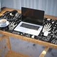 thumbnail image 3 of Long Mouse Pads for Desk,Black Gothic Hand Eye Pattern Desk Mats on Top Of Desks, Desk Mouse Pad Extra Large with 3mm Non-Slip Base and Stitched Edge for Gaming,Office,Work,Home 35.4"x15.7", 3 of 6