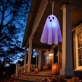 thumbnail image 4 of Glowing Halloween Hanging Ornament Lighted Scary Ghost Ornament Haunted House Prop for Halloween Tree Party Supply, 4 of 7