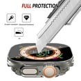 thumbnail image 5 of IC ICLOVER For Apple Watch Ultra 2/1 49mm Screen Protector Case Slim Electroplate Metal Plated Hard Cover with Full Coverage Tempered Glass Screen Protector Cover for Apple iWatch Ultra 49mm, Clear, 5 of 9