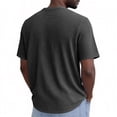 thumbnail image 4 of Henley Shirts For Men Big and Tall Waffle Knit Button Up Short Sleeve T-Shirts Summer Lightweight Pullover Tees, 4 of 4