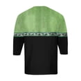 thumbnail image 7 of Men's Button-Down Contrast Raglan 3/4 Sleeve Top Light Green C XL, 7 of 7