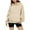 Khaki, variant on cocolona Womens Hoodie Long Sleeve Front Pleated Oversized Hooded Sweatshirt Fall Winter Trendy Pullover Tops with Pockets 2025