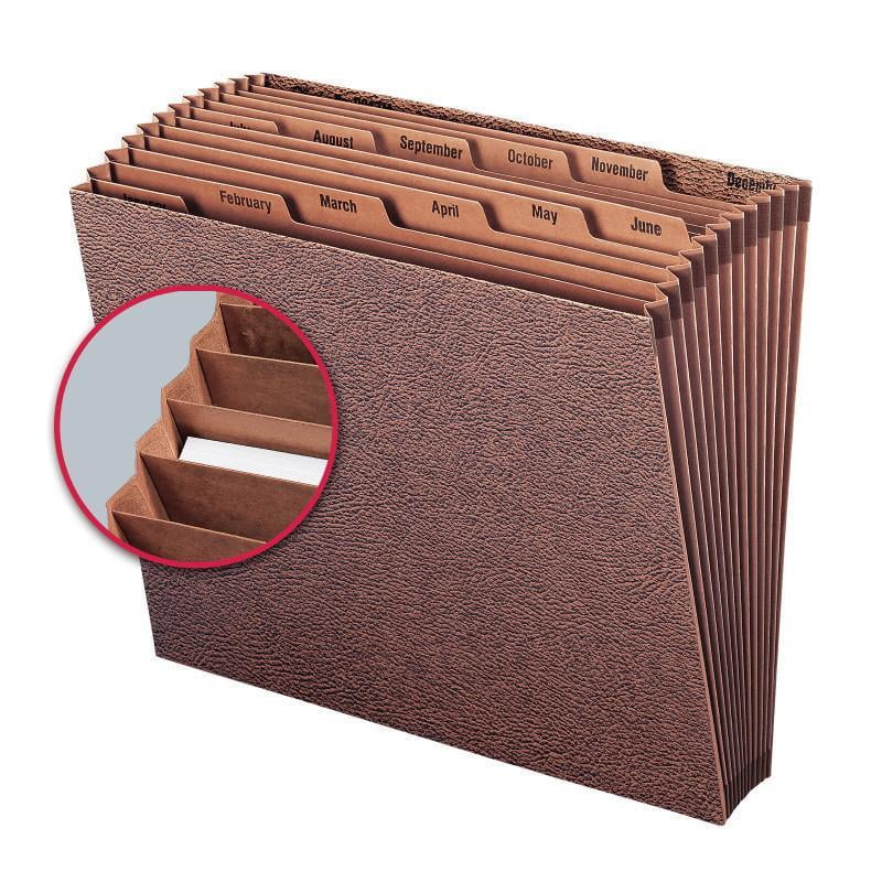 Smead TUFF® Expanding File, Monthly (Jan.Dec.) 12