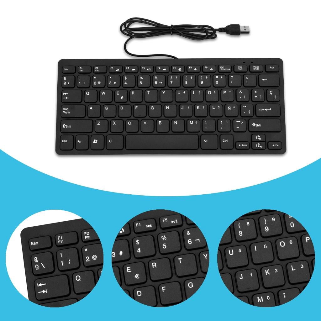 USB Cord Computer Keyboards, Spanish Keyboards, Ergonomic Mechanical Keyboards for Home