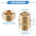 thumbnail image 6 of Unique Bargains Pressure Washer Connector Fitting G1/2" to 14mm M22x1.5 Male and Female Hose Adapter Accessories Brass, 6 of 6