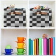 thumbnail image 6 of Yayeee Canvas Storage Basket with Handles for Shelves Fabric Bins Closet Organizer, Black and Gray Plaid Pattern, 6 of 8