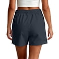 thumbnail image 6 of Squevariel Women's Athletic Shorts Quick Dry Ice Silk Shorts Drawstring Elastic Waist Lightweight Shorts with Pockets, 6 of 6