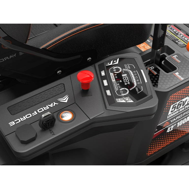 Yard Force YF56vRX Z42-562 42-Inch Zero Turn Mower, 56V Battery, 4