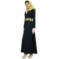 thumbnail image 4 of Bimba Black Ladies Maxi Muslim Abaya Rayon Dress Jilbab With Cotton Hijab-14, 4 of 5