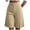 Beige, variant on vigerkar High Waist Bermuda Shorts Women Knee Length Wide Leg Dressy Casual Summer Pleated Front Work Shorts with Pockets, Tailored Office & Beach Versatile (Black, L)