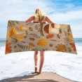 thumbnail image 6 of Forest Mushrooms Snail Fall Microfiber Beach Towel Absorbent Compact Towels for Swimming Pool Beach Travel Things for Vacation Essentials Adult Gift,61.4×30.3Inch, 6 of 8