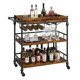 thumbnail image 1 of QinaQin Carrito bar de 3 niveles con botellero y soporte para copas, mesa móvil para servir bebidas en cocina, comedor o sala, 1 of 8