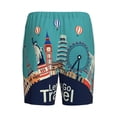 thumbnail image 2 of Haiem Let's go Travel Men's Pajama Short with Soft Woven Cotton Elastic Waistband Sleep Short-Small, 2 of 9