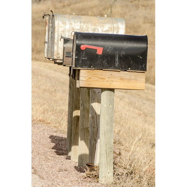 Mailbox Rural Mail Mail Box Mail Route Mailboxes20 Inch By 30 Inch Laminated Poster With Bright